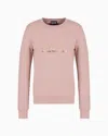 Ea7 Evolution Sweatshirt Mit Rundhalsausschnitt Aus Einer Elastischen Viskosemischung In Pink