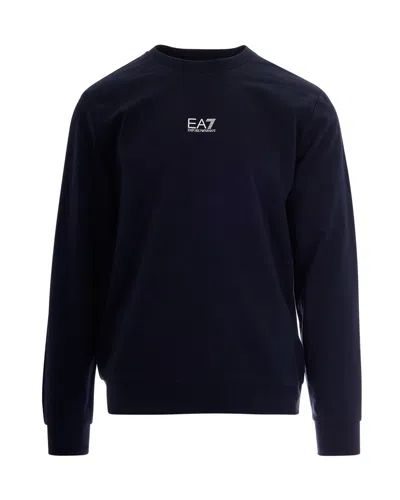 Ea7 Felpa Core Identity Armani Blue In Black
