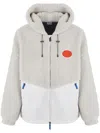 Ea7 Fleece Performance Hoodie In White
