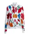 Ea7 Floral Pattern Casual Coat In White