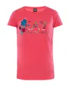 Ea7 Floral Pattern T-shirt In Pink