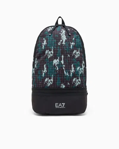 Ea7 Foldable Backpack In Black