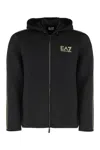 Ea7 Full Zip Hoodie In Black
