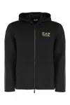 Ea7 Full Zip Hoodie In Black