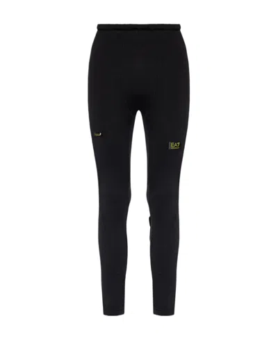 Ea7 Furor 7 Logo-print Leggings In Black