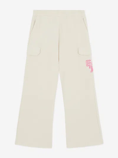 Ea7 Kids' Girls Logo Cargo Pants In Neutral