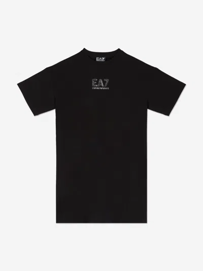 Ea7 Kids' Girls Logo Jersey Dress
