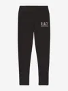 Ea7 Girls Logo Print Leggings In Black