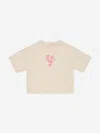 Ea7 Girls Logo T-shirt In Neutral