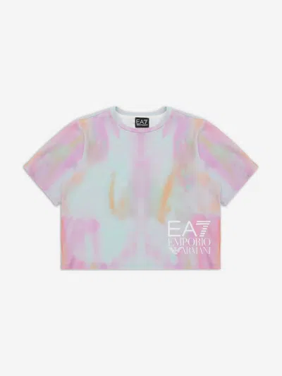 Ea7 Kids' Girls Tie Dye T-shirt In Multicoloured