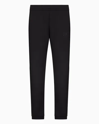 Ea7 Gold Label Stretch Technical Twill Trousers In Black