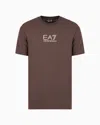 Ea7 Gold Label Viscose-jersey Crew-neck T-shirt In Brown