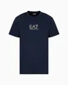 Ea7 Gold Label Viscose-jersey Crew-neck T-shirt In Navy_blue