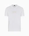 Ea7 Gold Label Viscose-jersey Crew-neck T-shirt In White