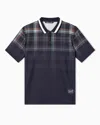 Ea7 Golf Club Polo Shirt In Stretch Technical Fabric With A Check Motif In Multi
