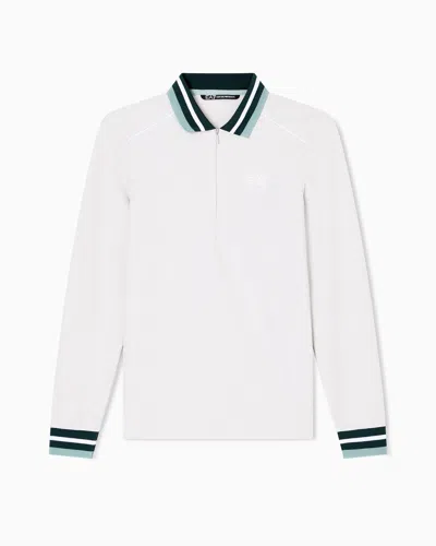Ea7 Golf Pro Long-sleeved Polo Shirt In Ventus7 Technical Fabric