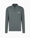 Ea7 Golf Pro Long-sleeved Polo Shirt In Ventus7 Technical Fabric In Grau