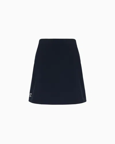 Ea7 Golf Pro Mini Skirt In Ventus7 Technical Fabric In Black