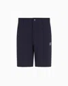 Ea7 Golf Pro Polo Bermuda Shorts In Ventus7 Technical Fabric In Armani Blue