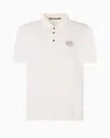 Ea7 Golf Pro Polo Shirt In Ventus7 Technical Fabric In White