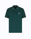 Ea7 Golf Pro Short-sleeved Polo Shirt In Ventus7 Technical Fabric In Green