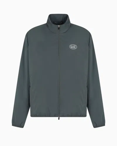 Ea7 Golf Pro Stretch Technical Fabric Jacket In Grey