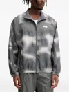 Ea7 Gradient-print Panelled Jacket In Gray