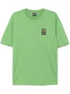 Ea7 Graffiti-print Cotton T-shirt In Green