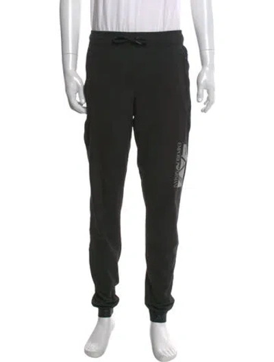 Pre-owned Ea7 Graphic Print Sweatpants In Black
