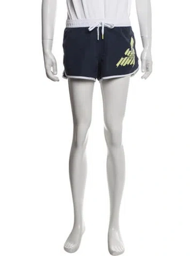 Pre-owned Ea7 Graphic Print Swim Trunks W/ Tags In Multicolor