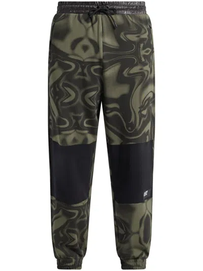 Ea7 Graphic-print Track Pants In Green