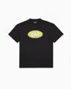 Ea7 Kids' Graphic Series Boy Cotton Jersey T-shirt With Print In Black