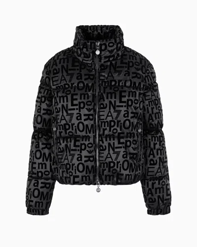 Ea7 Logo Bomber Jacket In Schwarz