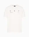 Ea7 Graphic Series Stretch Technical Fabric Crew-neck T-shirt In White