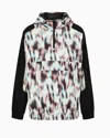 Ea7 Graphic Series Stretch Technical Fabric Hooded Jacket In Green