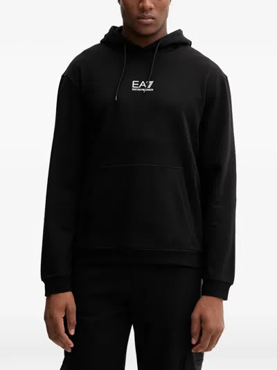 EA7 GRAPHIC-PRINT DRAWSTRING HOODIE