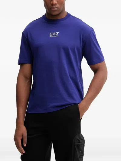 Ea7 Graphic-print T-shirt In Blue