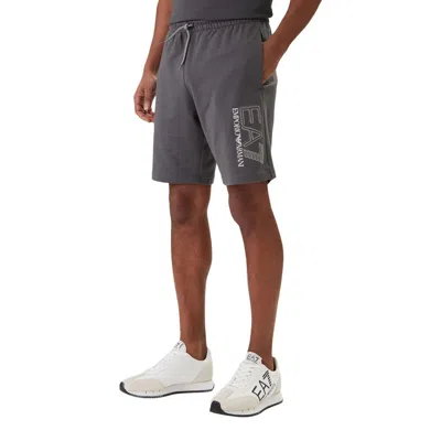 Ea7 Gray Cotton Bermuda Shorts