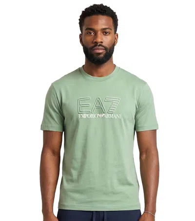 Ea7 Green Regular Logo Shirt