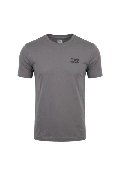 Ea7 Grey Logo Crew Neck T-shirt