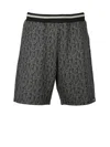 Ea7 Grey Polyester Cotton Polyamide Sweatshirt Shorts In Black