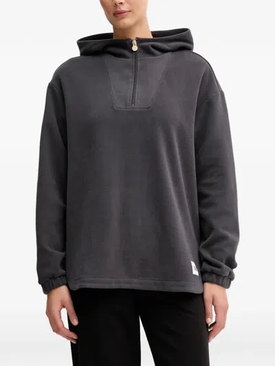 Ea7 Half-zip Hoodie In Gray