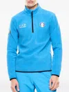 Ea7 Half-zip Sweater In Blue