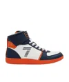 Ea7 High Lace-up Casual Sneakers In Multicolor