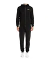 Ea7 Hoded Sportswear Set In Black