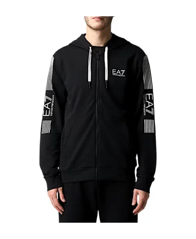 Ea7 Hooded Casual Jacket In Black