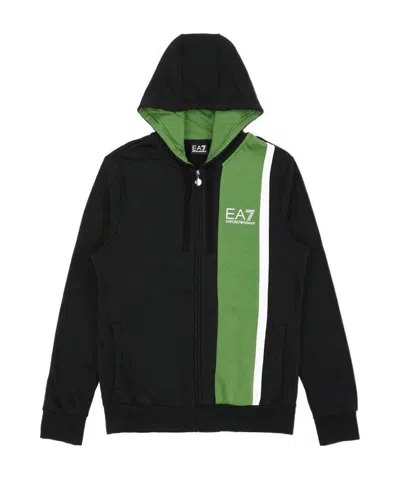 Ea7 Hooded Casual Jacket In Black