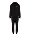 Ea7 Hooded Casual Sports Suit In Black