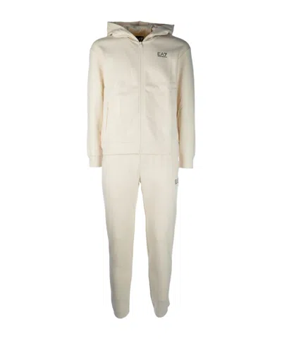 Ea7 Hooded Casual Suit In Black