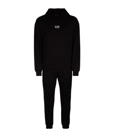 EA7 LOGO-PRINT TRACKSUIT SET